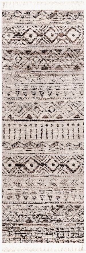 Livabliss Blackburn Global Eclectic Polypropylene Runner Rug for Hallways and Entryways Light Gray, Gra 2'7" x 7'3" BBN2302-2773