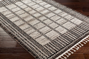 Livabliss Blackburn Collection Machine Woven Polypropylene Runner Rug for Hallways and Entryways Black, Dark Bro 9'2" x 12' BBN2309-9212