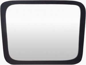Surya Broome Accent Mirror 40"H X 30"W - Timeless Mid-century Modern Wall Decor For Elegant Spaces Frame, Black Acacia Bbr004-40301