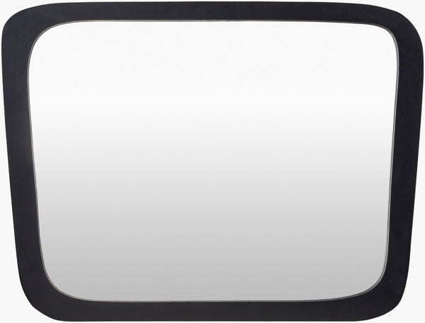 Surya Broome Accent Mirror 40"H X 30"W - Timeless Mid-century Modern Wall Decor For Elegant Spaces Frame, Black Acacia Bbr004-40301