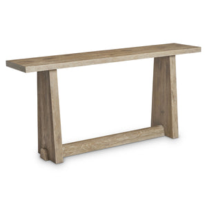 Bernhardt Bernhardt Tribeca Solid White Oak Console Table 72" W Aurum Finish Tapered Legs Rustic-Modern Appeal 333910