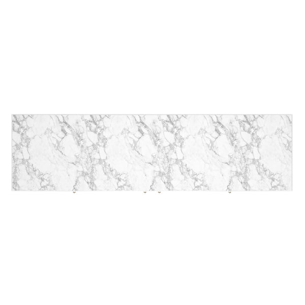 A.R.T. Furniture Eave Sideboard with Luxurious Stone Top for Contemporary Living Spaces and Elegant Storage Solutions White 436251-1866