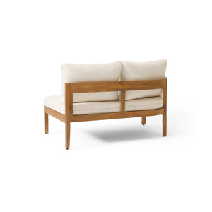 English Elm Brooklyn Acacia Hardwood Outdoor Sofa Set with Slat Design and Weather Resistant Cushions 73146.00_73147.00_74101.00BGE