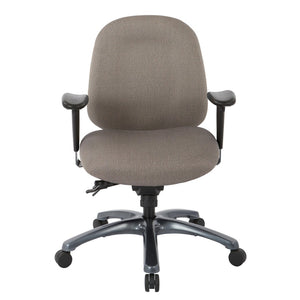 OSP Home Furnishings Multi-function Ergonomic Office Chair with Lumbar Support and Titanium Base for Pros Mid 8512-294