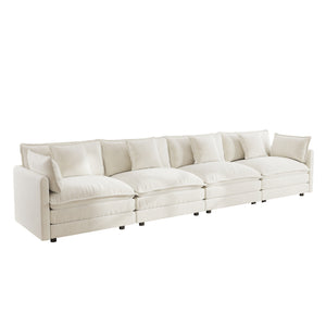 English Elm Free Combination Modular Sectional Sofa Chenille Upholstered 4 Seat Living Room W714S00562