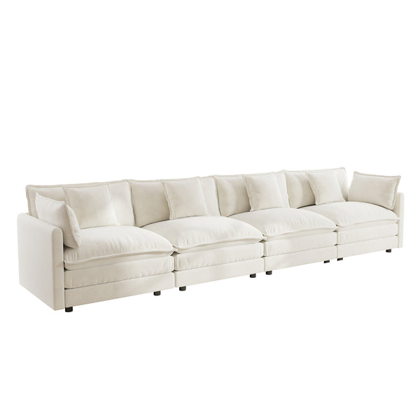 English Elm Free Combination Modular Sectional Sofa Chenille Upholstered 4 Seat Living Room W714S00562