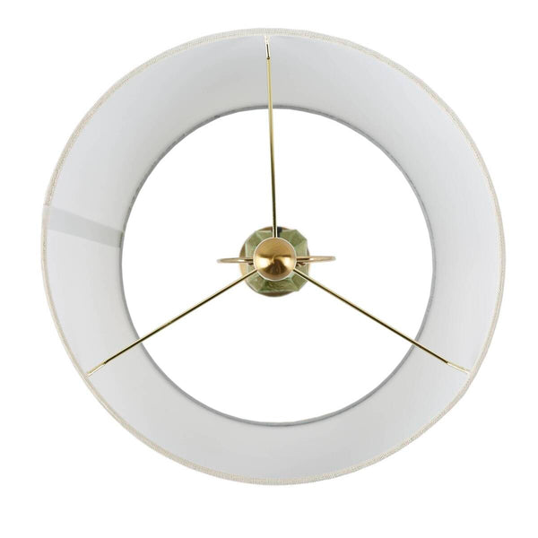 English Elm Faceted Glass Table Lamp with Gold Accents, Sculpted Faceted Base, 26.5"H Statement Lighting Green 17.25 L x 16 W x 16 H B035P264525