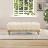 OSP Home Furnishings Abigail Bench Linen/ Brushed