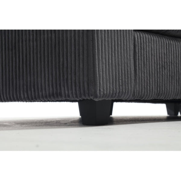 English Elm {New} Oversized Modular Sectional Sofa Set - Comfy Corduroy Upholstered Deep Seats For Living Rooms W2325S00017-GIGA