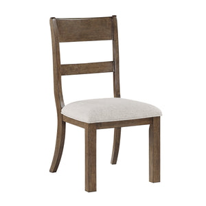 English Elm Contemporary Farmhouse Extendable Dining Set Birch Wood Seats Six Light Brown Finish B011S02464