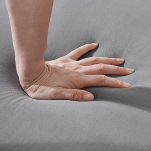 English Elm 3+2 Seater Chesterfield Velvet Sofa Set - Modern Gray Upholstery With Nailhead Trim For Elegance W3373S00014