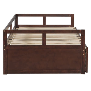 English Elm Extending Twin Daybed with Pull Out Trundle Solid Pine Wood Frame Guest Room N708P336535P