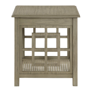 OSP Home Furnishings Cambridge Side Table Bone Finish