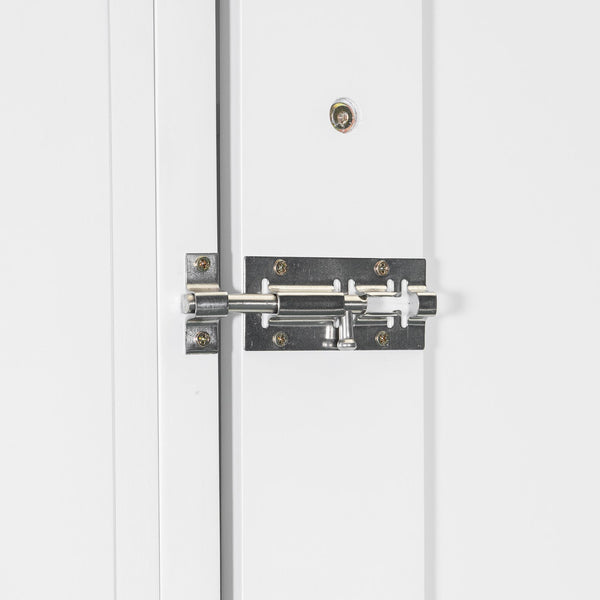 English Elm Queen Murphy Platform Bed with Foldaway Cabinet, Built-In LED, Side Cabinets & Drawers for Small Spaces White N7090002226K