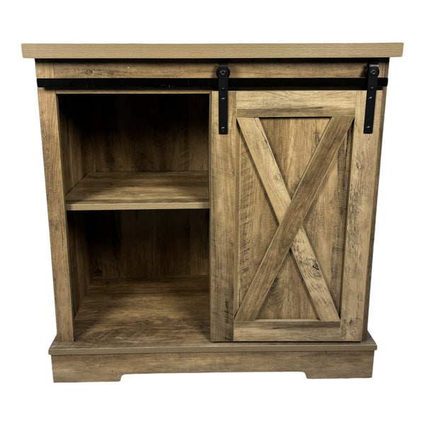 English Elm Sideboard Antique Gray Farmhouse Storage Cabinet with Sliding Doors 36.8" Buffet Table Durable Wood W1412P176887
