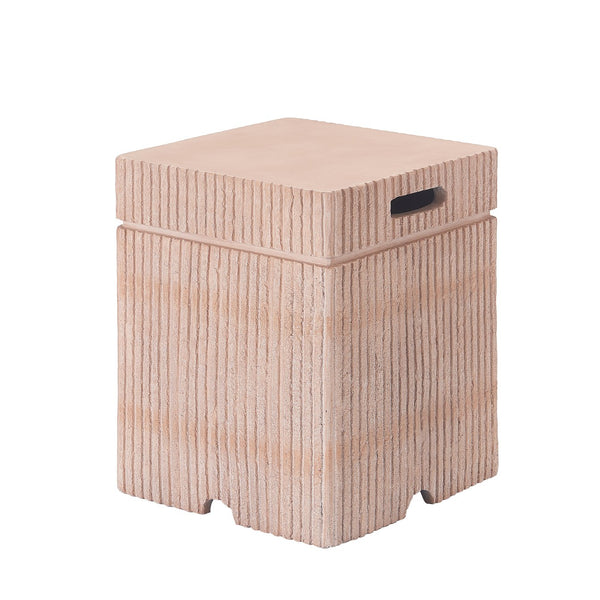 English Elm 16.15x20 Mgo Concrete Propane Tank Cover Outdoor Side Table Travertine Stone Finish N772P409038T