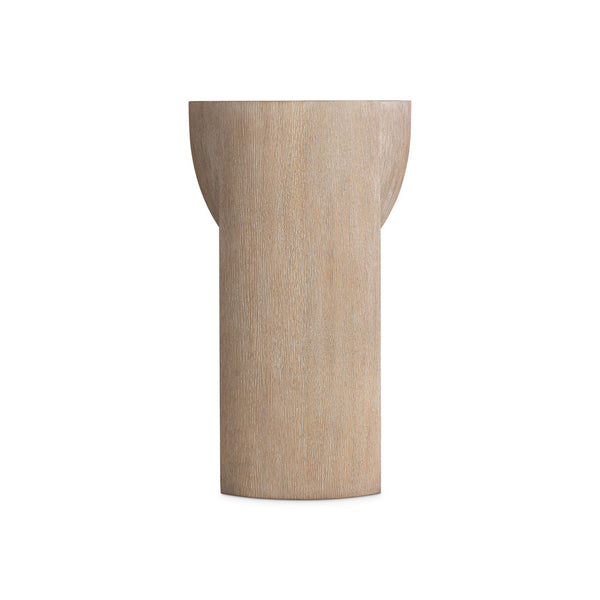 Bernhardt Bernhardt Loggia 14" Round Side Table — Sculptural Wood-Grain Resin Accent, Durable Compact Nightstand (24") 345119