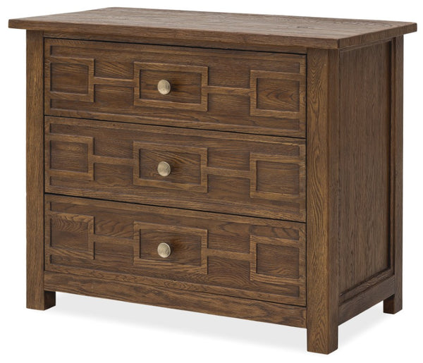 Hooker Furniture Driftwood Bachelor's Chest With Geometric Drawer Fronts, Cedar-Lined Bottom, Self-Closing Drawers Medium Wood 6820-90017-85