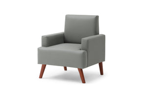 English Elm Ventura Tufted Velvet Accent Chair Compact Button Detail for Living Room or Bedroom Gray B078P497889