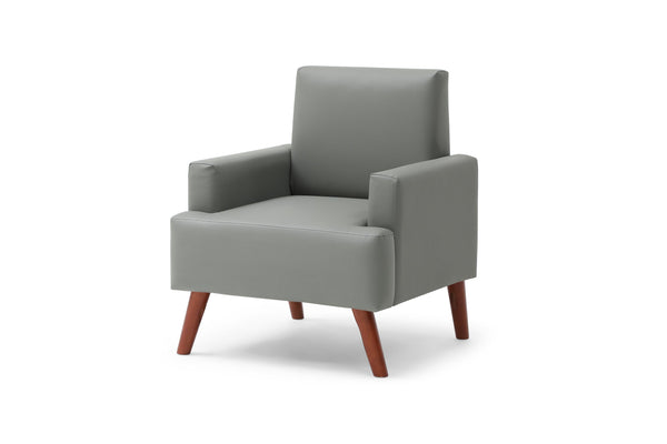 English Elm Ventura Tufted Velvet Accent Chair Compact Button Detail for Living Room or Bedroom Gray B078P497889