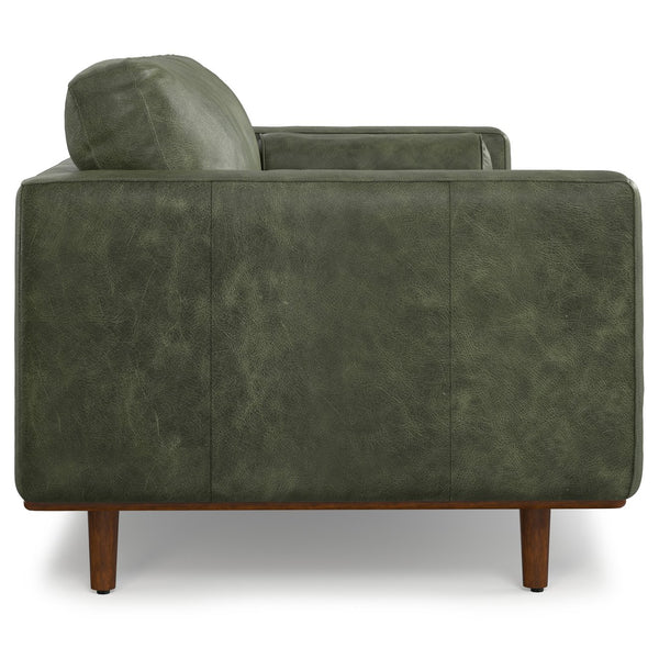 English Elm Morrison 89-Inch Mid-Century Modern Sofa In Moss Green Leather - Comfortable, Durable, Eco-Friendly Design B136P364290
