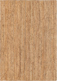 Unique Loom Braided Jute Trellis Hand Braided Solid Rug Natural, Natural 4' 1" x 6' 1"