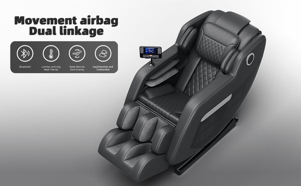 English Elm The Zero Gravity Massage Chair with Hip Heating, 20 Airbags, Foot Massage, 5 Modes & LCD Remote W3327S00002
