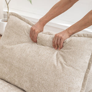 English Elm 103" Modern Modular L-Shaped Sectional Couch - Cloud-Like Comfort, No Assembly, Premium Chenille Upholstery W1170S00039