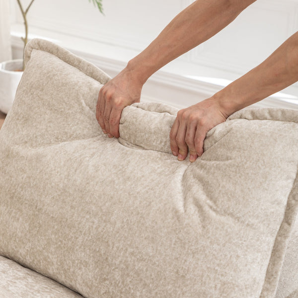 English Elm 103" Modern Modular L-Shaped Sectional Couch - Cloud-Like Comfort, No Assembly, Premium Chenille Upholstery W1170S00039