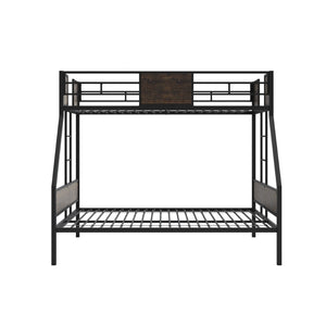 English Elm Twin Over Full Bunk Bed With Trundle – Sturdy Metal Frame, Safety Guardrails, Easy Assembly, Space-Saving! W3107P341488-GIGA