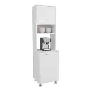 English Elm Kitchen Tall Pantry Cabinet White – 2-Door Engineered Wood, 5 Shelves, 4 Legs, Space-Saving Storage for Kitchen B097P350299