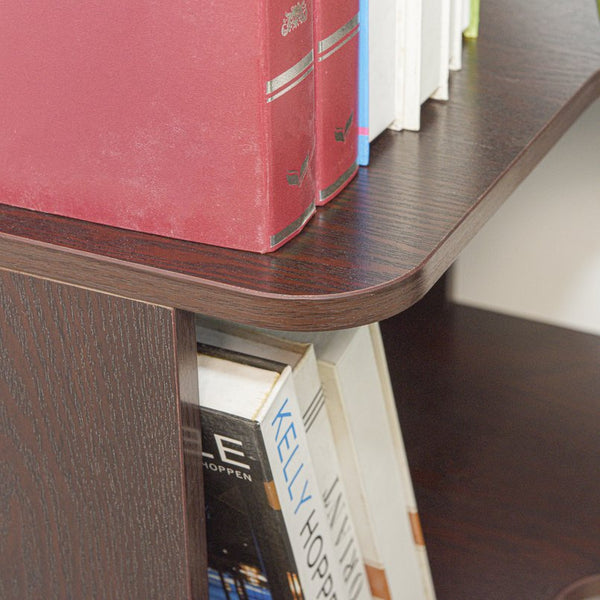 English Elm 90cm L-shaped Corner Bookcase Open Mdf Shelving Unit for Office or Bedroom W2899P444158