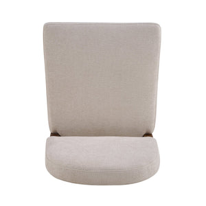 English Elm 26'' Rubberwood Fabric Counterstool Set Padded Backrest Kitchen Island Seating Light Gray N780P394271G