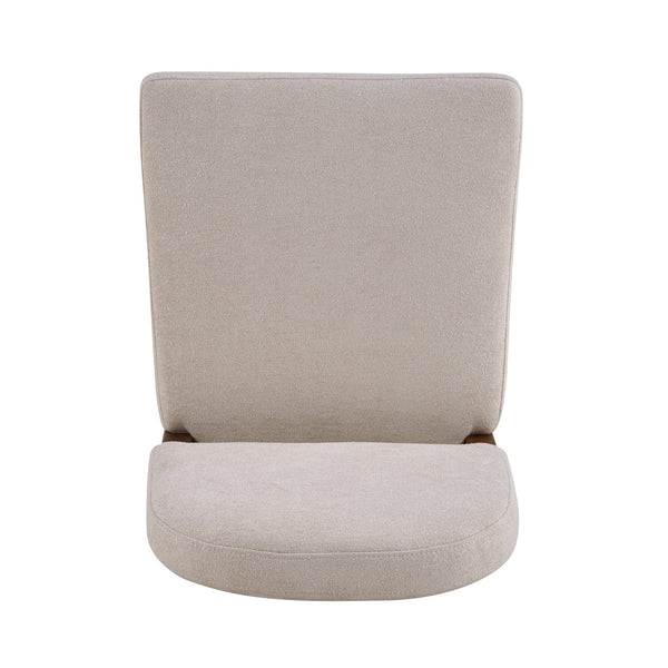 English Elm 26'' Rubberwood Fabric Counterstool Set Padded Backrest Kitchen Island Seating Light Gray N780P394271G