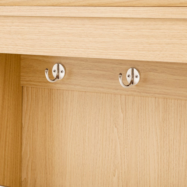 English Elm [video] Trexm Extendable Kitchen Island with Power Outlet Drawers and Rolling Base XW000028AAN