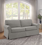 OSP Home Furnishings Ashton Slip Cover Sofa Fog  