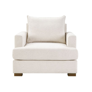 English Elm Oversized Accent Chair Plush Cushioned Seat with Lumbar Pillow for Living Room B035P496593