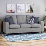 Christopher Knight Home® - Noble House - Bowden Three Seater Sofa with Wood Legs