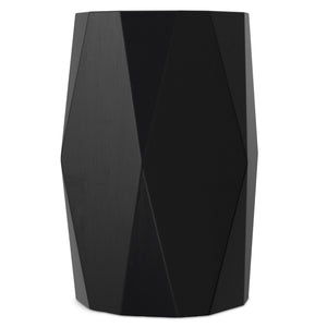 English Elm Judson Sculptural Mango Wood Side Table Faceted Round Accent for Modern Interiors B136P420286