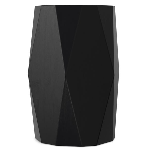 English Elm Judson Sculptural Mango Wood Side Table Faceted Round Accent for Modern Interiors B136P420286