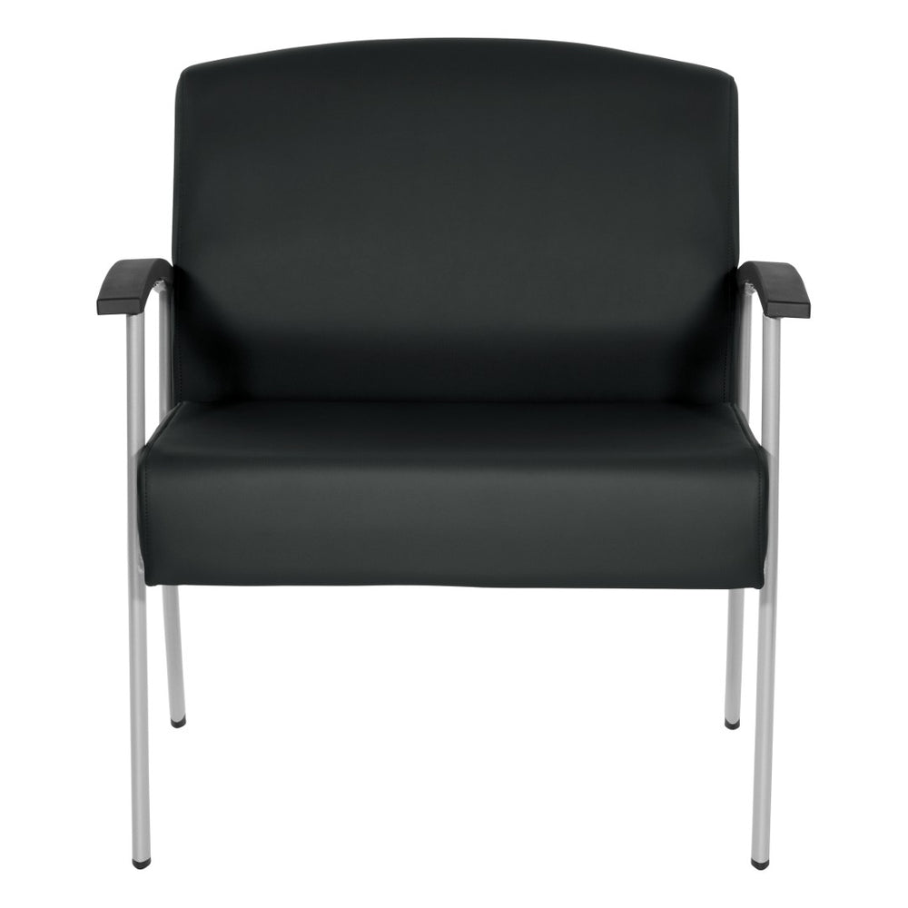 OSP Home Furnishings Healthcare Guest Chair with Steel Frame and Cleanable Upholstery for Waiting Rooms 55099S-R107