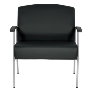 OSP Home Furnishings Healthcare Guest Chair with Steel Frame and Cleanable Upholstery for Waiting Rooms 55099S-R107