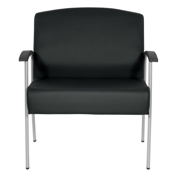 OSP Home Furnishings Healthcare Guest Chair with Steel Frame and Cleanable Upholstery for Waiting Rooms 55099S-R107