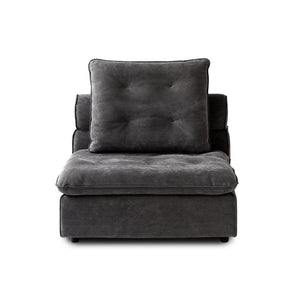 English Elm Sky Cloud Deluxe Adjustable Sectional Sofa - Elegant Grey Velvet 4-Seater For Modern Living Spaces B341S00028-GIGA