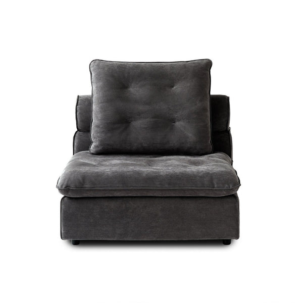 English Elm Sky Cloud Deluxe Adjustable Sectional Sofa - Elegant Grey Velvet 4-Seater For Modern Living Spaces B341S00028-GIGA