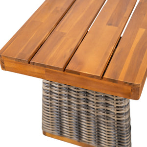 English Elm Christopher Knight Home® - Outdoor Acacia Wood Dining Table Set - Stylish 1 Table & 1 Bench For Modern Outdoor Gatherings N773OD00039G