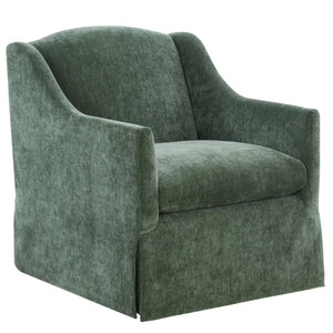 English Elm Luisa Swivel Accent Chair Skirted Tailored Silhouette for Formal Living Rooms Green B050P451387