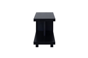 English Elm Laurel Laurel Canyon 18 inch chairside table—Oak solids & veneers, fully assembled, rustic-modern charm Black B108P292272