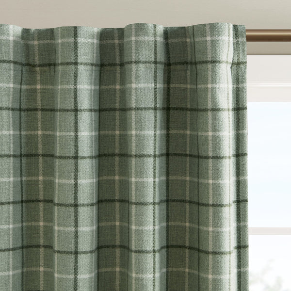 JLA Home Madison Park - Plaid Yarn-Dyed Thermal Curtain Panel with Fleece Backing — Rustic Insulating Privacy & Soft Glow 50 L x 84 W x 0.13H MP40-8295