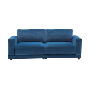 English Elm Package Three Seat Woven Fabric Sofa Scandinavian Minimalist White Living Room Blue N767P240700E